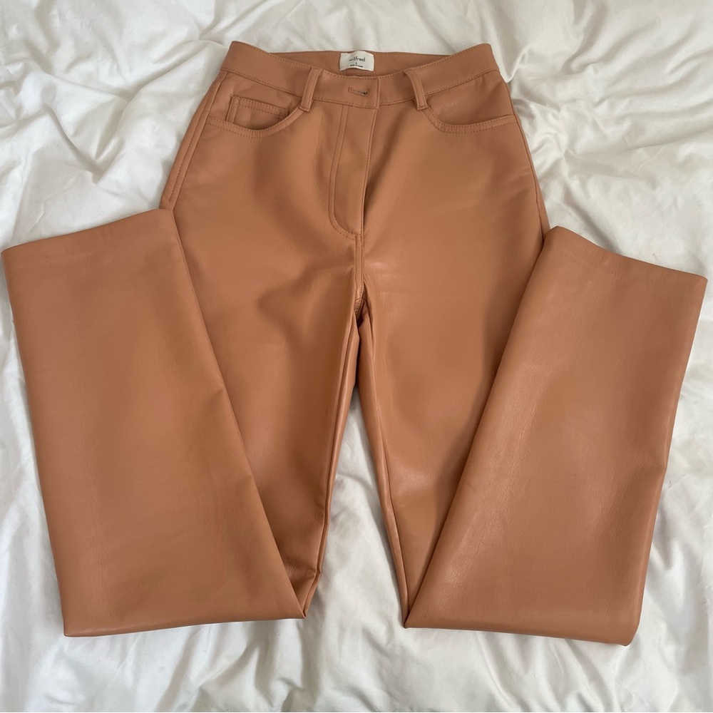 RARE Melina Leather Pants in Soft Terracotta